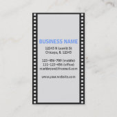 カメラマンのためのフィルムのストリップが付いているカメラアイコン 名刺 (裏面)