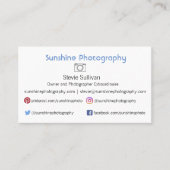 カメラマンのための完全なカメラの名刺 名刺 (正面)