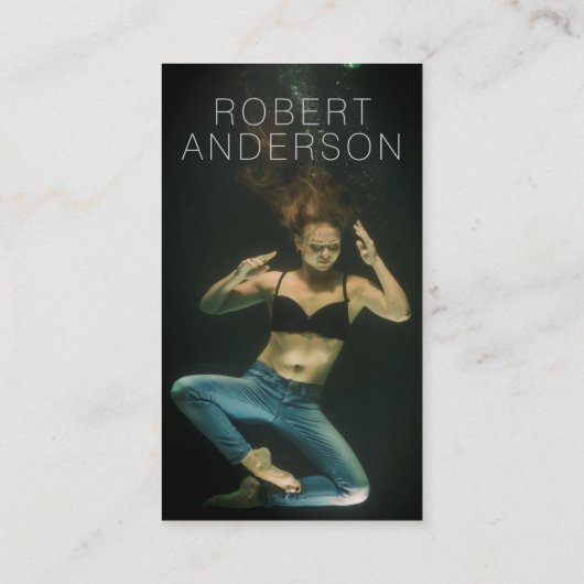 カメラマンのための暗くモダンな写真の名刺 名刺 (裏面)