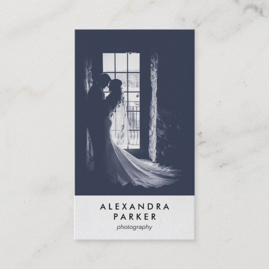 カメラマンのための最小主義の一見の縦の写真 名刺 (正面)