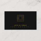 カメラマンのエレガントな金ゴールドの一見の写真撮影の贅沢 名刺 (正面)