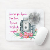 カメラマンのカメラのフラッシュ マウスパッド (マウス)