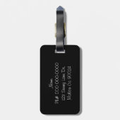 カメラマンのカメラのフラッシュ ラゲッジタグ (裏面縦)