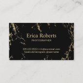 カメラマンのカメラの粋な大理石の写真撮影 名刺 (裏面)