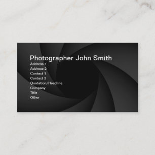 カメラマンのダイヤフラムの名刺 名刺