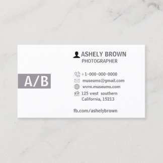 カメラマンのモダンな写真撮影の名刺 名刺