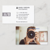 カメラマンのモダンな写真撮影の名刺 名刺 (正面/裏面)