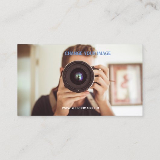 カメラマンのモダンな写真撮影の名刺 名刺 (裏面)
