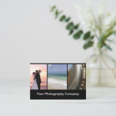 カメラマンのモダンな結婚式 名刺 (スタンド正面)