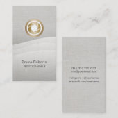 カメラマンのモダンな金ゴールドシャッターロゴの禅の流れ 名刺 (正面/裏面)