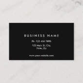 カメラマンの写真撮影のカメラレンズのプロフェッショナル 名刺 (裏面)