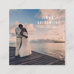 カメラマンの写真撮影の正方形の名刺 スクエア名刺