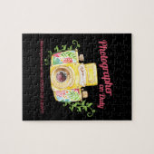 カメラマンの勤務中のヴィンテージのカメラのデザイン ジグソーパズル (横)