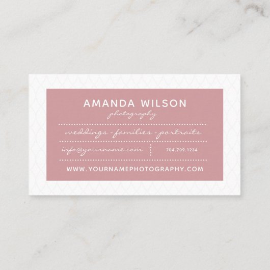 カメラマンの名刺 名刺 (裏面)