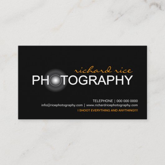 カメラマンの名刺 名刺 (正面)