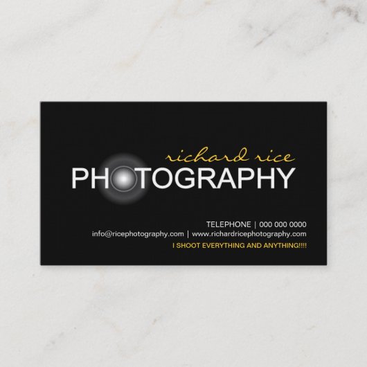 カメラマンの名刺 名刺 (正面)