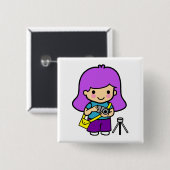 カメラマンの女の子 缶バッジ (正面&裏面)