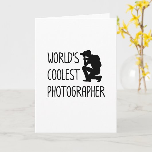 カメラマンの心拍の写真撮影のカッコいいのギフト カード (黄色い花)