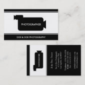 カメラマンの映画製作者の写真撮影の黒か白 名刺 (正面/裏面)
