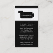 カメラマンの映画製作者の写真撮影の黒か白 名刺 (裏面)