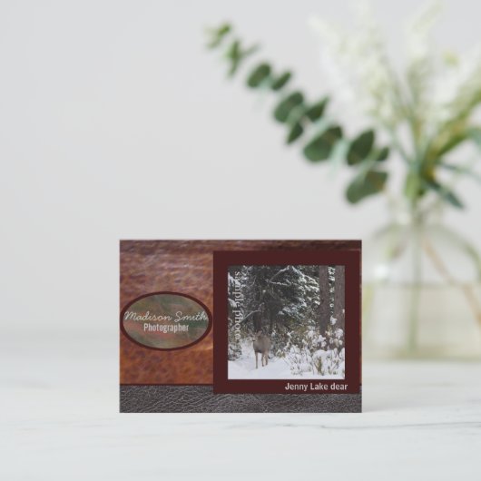 カメラマンの有価証券 名刺 (スタンド正面)