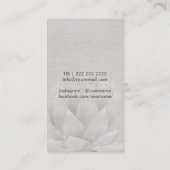 カメラマンの金ゴールドシャッターエレガントなはす花柄 名刺 (裏面)