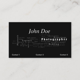 カメラマンの黒い名刺 名刺