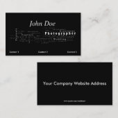 カメラマンの黒い名刺 名刺 (正面/裏面)