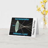 カメラマンはレンズを通してそれを行う カード (黄色い花)