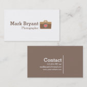 、カメラマンを結婚するカメラスタイリッシュなヒップスター 名刺 (正面/裏面)