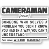 カメラマンクール名詞カメラ写真愛好家フニー シール (正面)