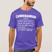 カメラマンクール名詞カメラ写真愛好家フニー Tシャツ (正面)
