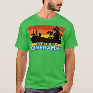 カメラマンワイルドライフビデオグラファーギフトおもしろいレトロ Tシャツ