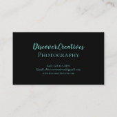 カメラマン向けカノンカメラレンズ名刺 名刺 (裏面)