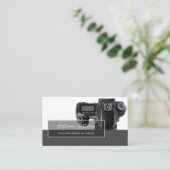 カメラマン用DSLRカメラレンズビデオグラファー 名刺 (スタンド正面)
