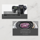 カメラマン用DSLRカメラレンズビデオグラファー 名刺 (正面/裏面)