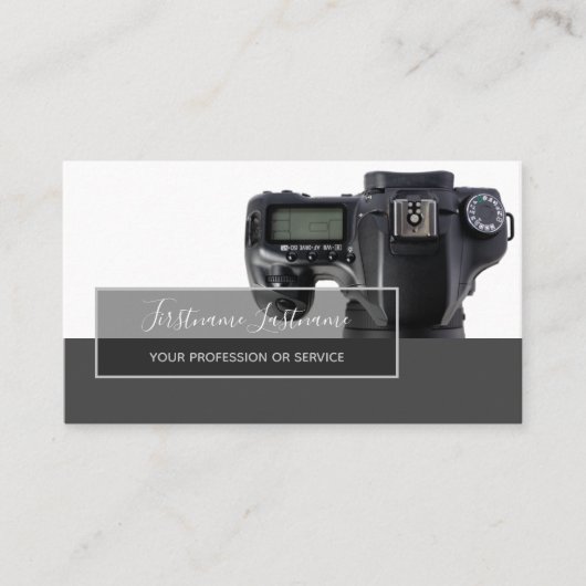 カメラマン用DSLRカメラレンズビデオグラファー 名刺 (正面)