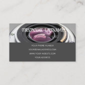 カメラマン用DSLRカメラレンズビデオグラファー 名刺 (裏面)