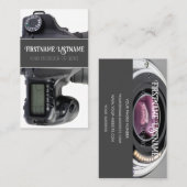 カメラマン用DSLRカメラレンズビデオグラファー 名刺 (正面/裏面)