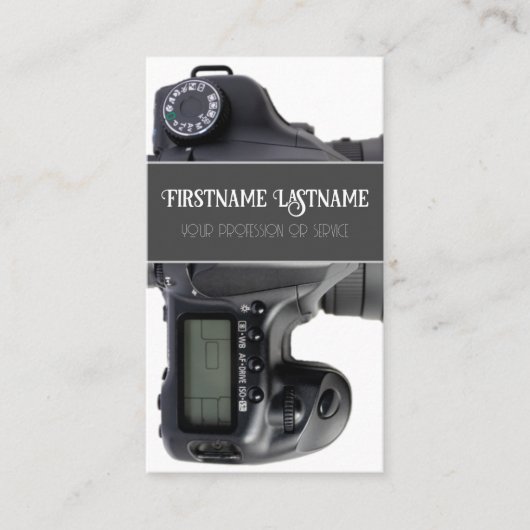 カメラマン用DSLRカメラレンズビデオグラファー 名刺 (正面)
