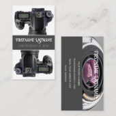 カメラマン用DSLRカメラレンズビデオグラファー 名刺 (正面/裏面)