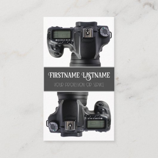 カメラマン用DSLRカメラレンズビデオグラファー 名刺 (正面)