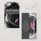 カメラマン用DSLRカメラレンズビデオグラファー 名刺 (正面/裏面)