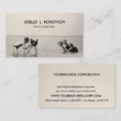 カメラマン|のユニークなヴィンテージの写真 名刺 (正面/裏面)