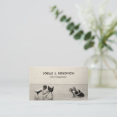 カメラマン|のユニークなヴィンテージの写真 名刺 (スタンド正面)