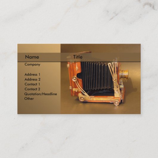 カメラマン/カメラ 名刺 (正面)