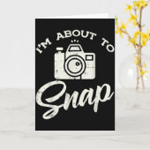 カメラマン カメラ 注意！面白い写真を撮るぞ カード (黄色い花)