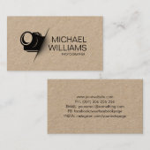 カメラミニマルカットシェイプ写真家 名刺 (正面/裏面)