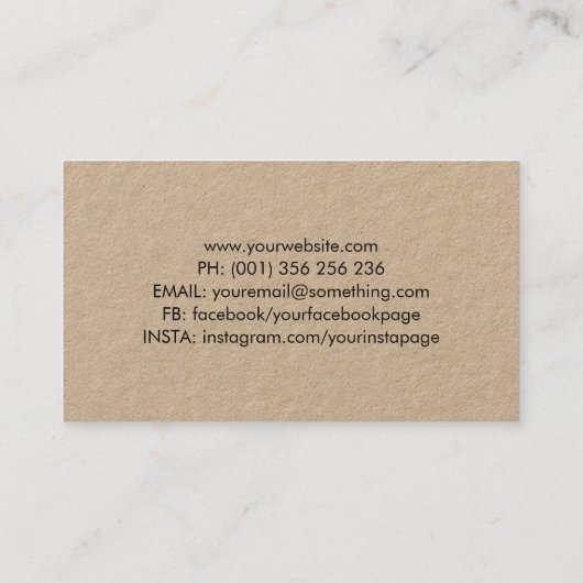 カメラミニマルカットシェイプ写真家 名刺 (裏面)