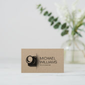 カメラミニマルカット形状写真家ビジネスカー 名刺 (スタンド正面)